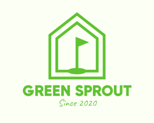 Green Home Golf Course logo design