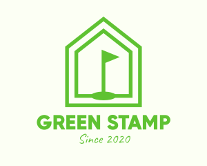 Green Home Golf Course logo design