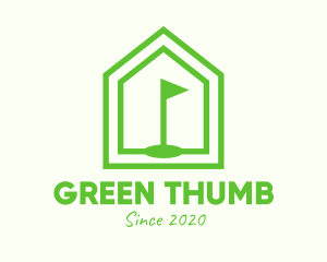 Green Home Golf Course logo design