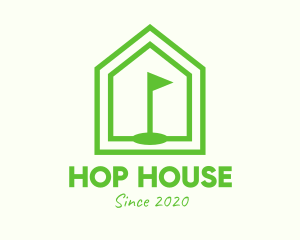 Green Home Golf Course logo design