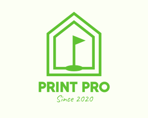 Green Home Golf Course logo design