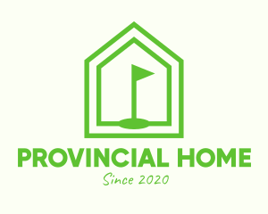 Green Home Golf Course logo design