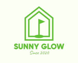 Green Home Golf Course logo design