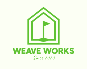 Green Home Golf Course logo design