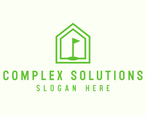 Green Home Golf Course logo design