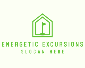 Green Home Golf Course logo design