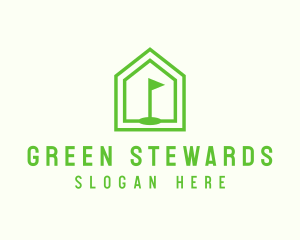 Green Home Golf Course logo design