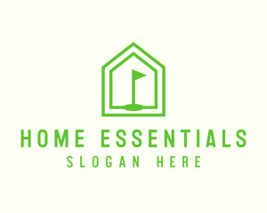 Green Home Golf Course logo design