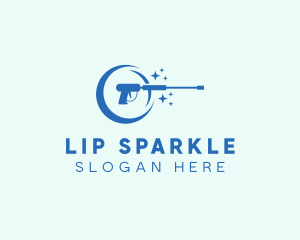 Sparkling Power Washer Cleaning logo design