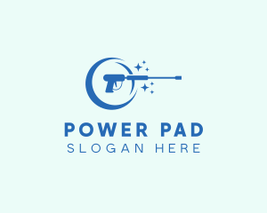 Sparkling Power Washer Cleaning logo design