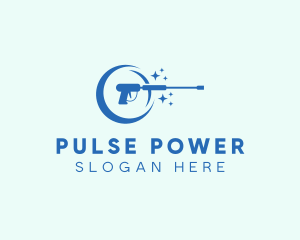 Sparkling Power Washer Cleaning logo design