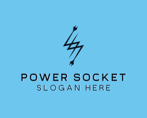 Lightning Electrical Socket logo