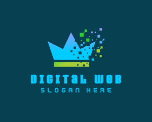 Digital Crown Pixel  logo design