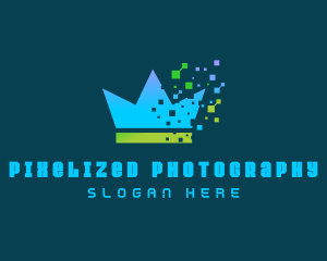 Digital Crown Pixel  logo design