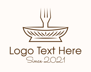 Minimalist Fork Plate logo