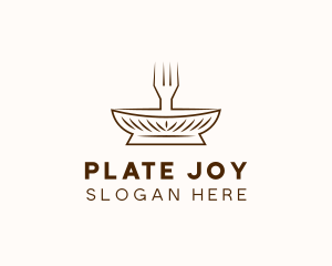 Minimalist Fork Plate logo