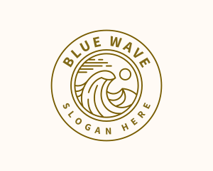 Sun Waves Resort logo design