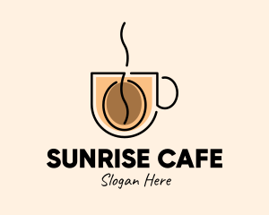 Robusta Coffee Cup logo design