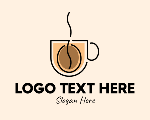 Arabica - Robusta Coffee Cup logo design