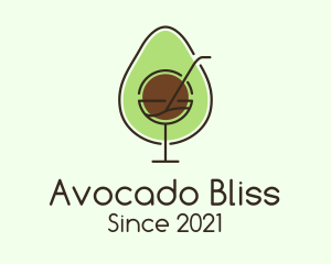 Avocado Juice Drink logo design