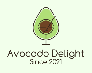 Avocado Juice Drink logo design