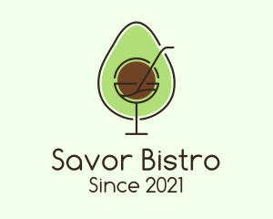 Avocado Juice Drink logo design