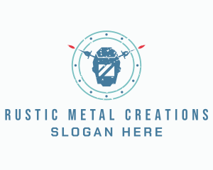 Welding Helmet Metalwork logo design