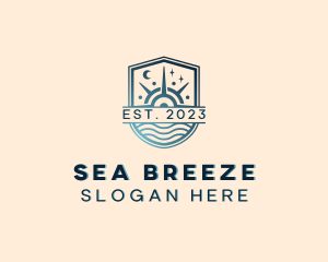 Sea Compass Navigation logo design