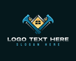 Roofing Renovation Hammer logo