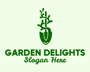 Green Shovel Vine  logo design