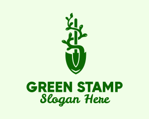 Green Shovel Vine  logo design