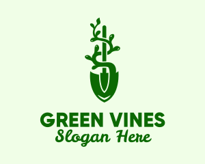 Green Shovel Vine  logo design