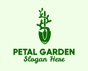 Green Shovel Vine  logo design