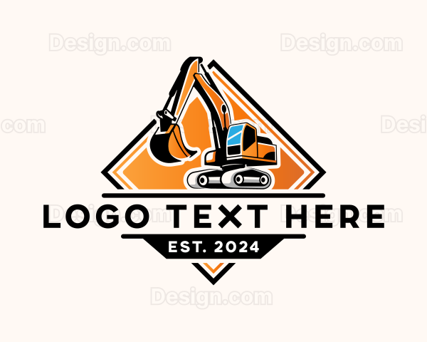 Excavator Digger Machinery Logo