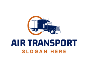 Transport Vehicle Freight Truck logo design