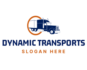 Transport Vehicle Freight Truck logo design