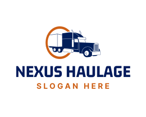 Transport Vehicle Freight Truck logo design