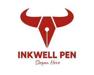 Bull Fountain Pen  logo design