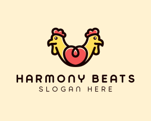 Symmetrical Chicken Heart logo