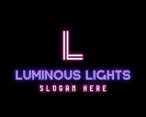 Neon Lights Nightclub logo design