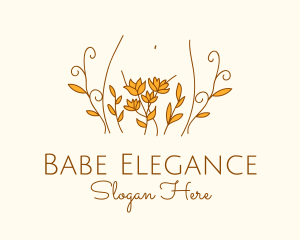 Floral Feminine Body logo design