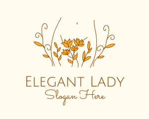 Floral Feminine Body logo design