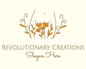 Floral Feminine Body logo design