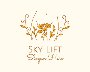 Floral Feminine Body logo design