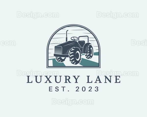 Agricultural Tractor Field Logo