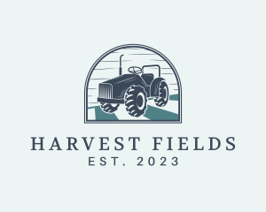 Agricultural Tractor Field logo design