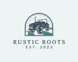 Agricultural Tractor Field logo design