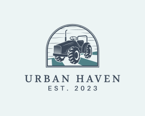 Agricultural Tractor Field logo design