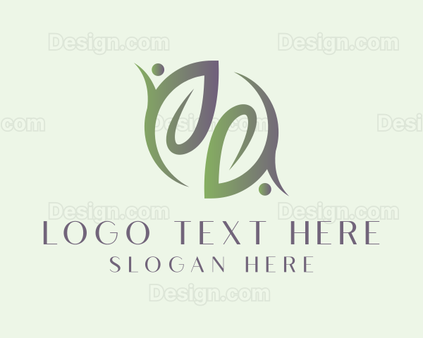 Eco Organic Leaf Logo