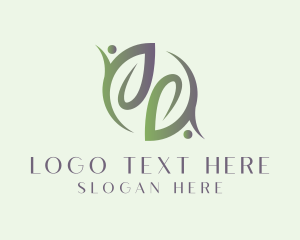 Eco Organic Leaf logo